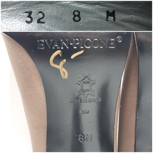 Evan Picone Satin Pointed Toe High Heel Shoe 8 - Picture 10 of 12